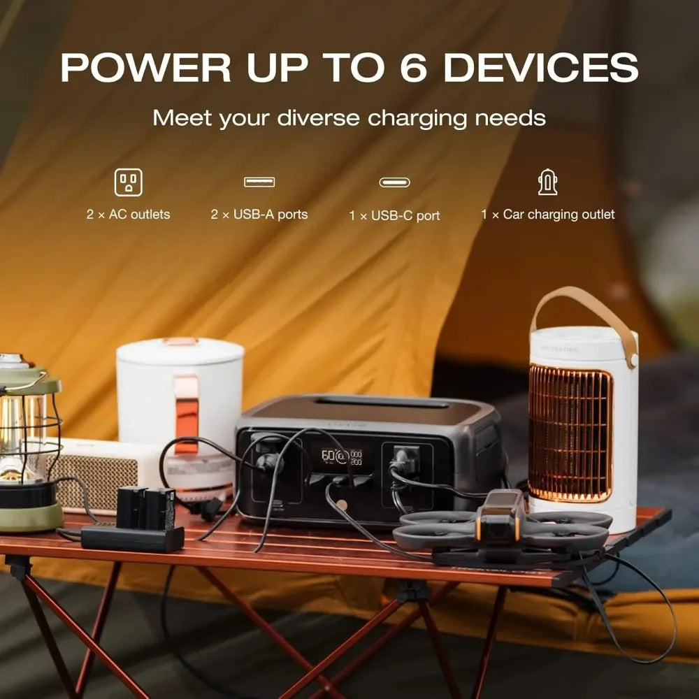 Portable Power Station 245Wh LFP 300W 600W Peak 20ms UPS 1Hr Fast Charge Solar Input for Outdoor RV, Custom