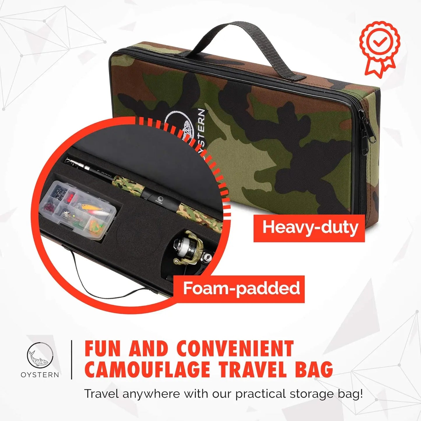 Kids Fishing Pole Kit with Reel, Tackle Bag, and eBook Guide - Portable Telescopic Rod for Toddlers