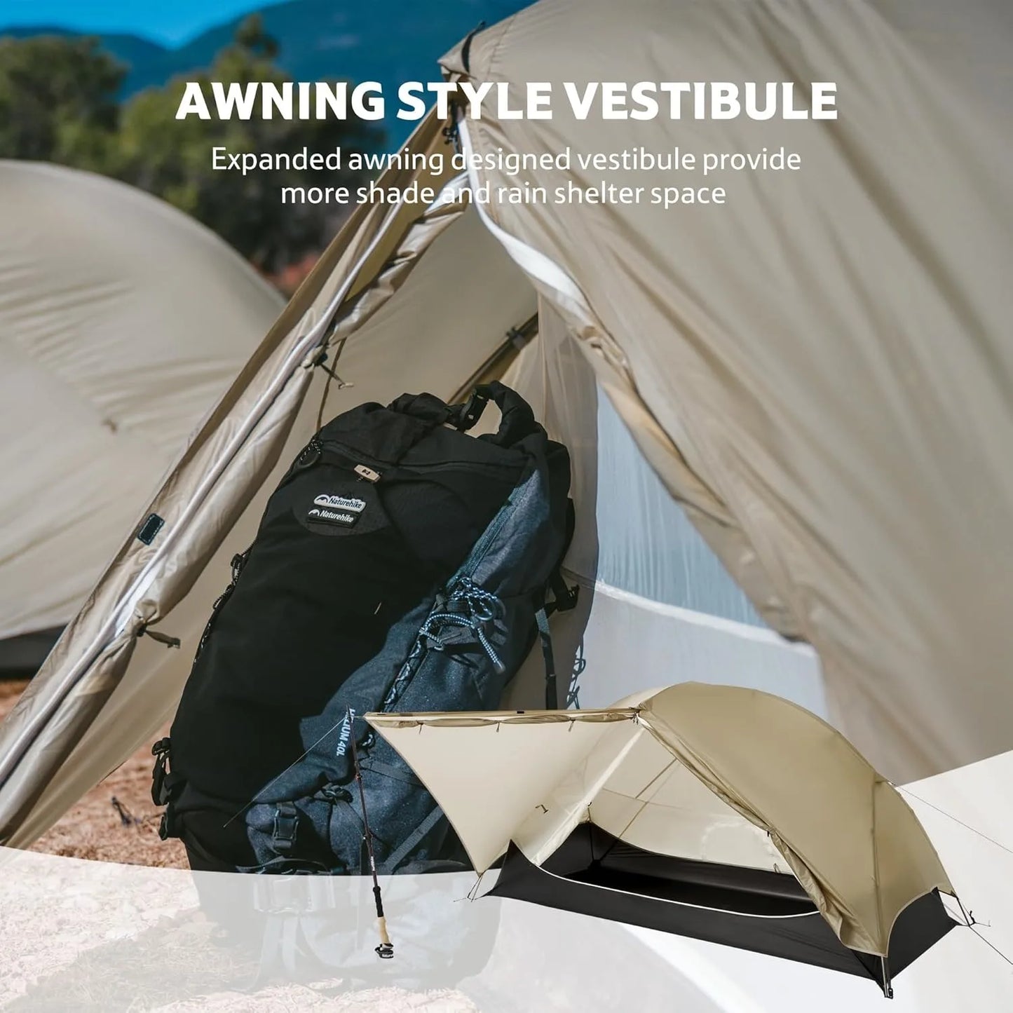 Naturehike Mongar UL 1Person Tent Ultralight Camping Tent Outdoor Travel Double Layer Waterproof Tent 3 Season Hiking Tent