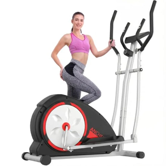 Home Gym Elliptical Exercise Machine with 500Lbs Max Weight Capacity Ultra-Silent Operation 14 and 8 Resistance Levels Durable