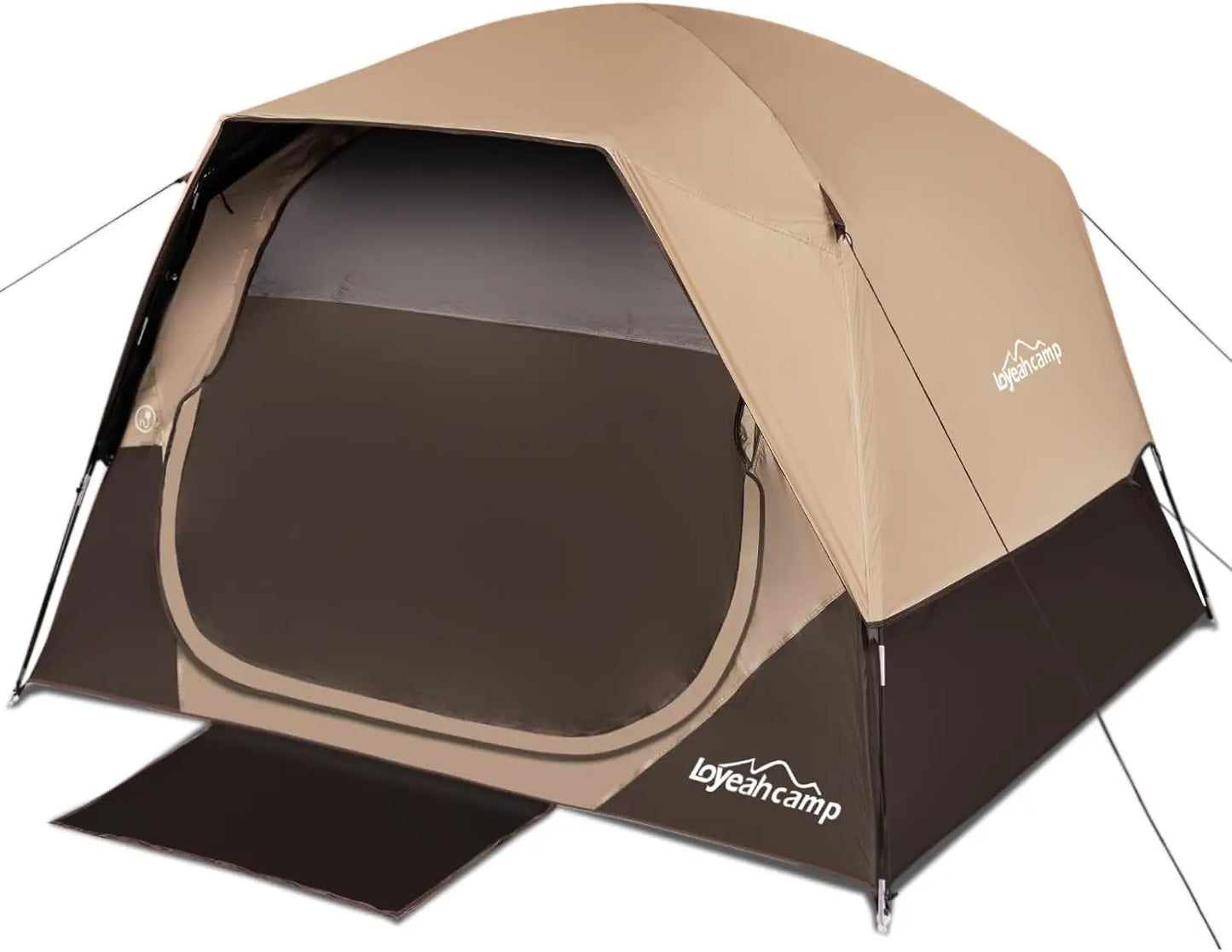 4-6 Person Blackout Camping Tent, Waterproof Family Dome Tent with Rainfly, Easy Setup for Outdoor Hiking