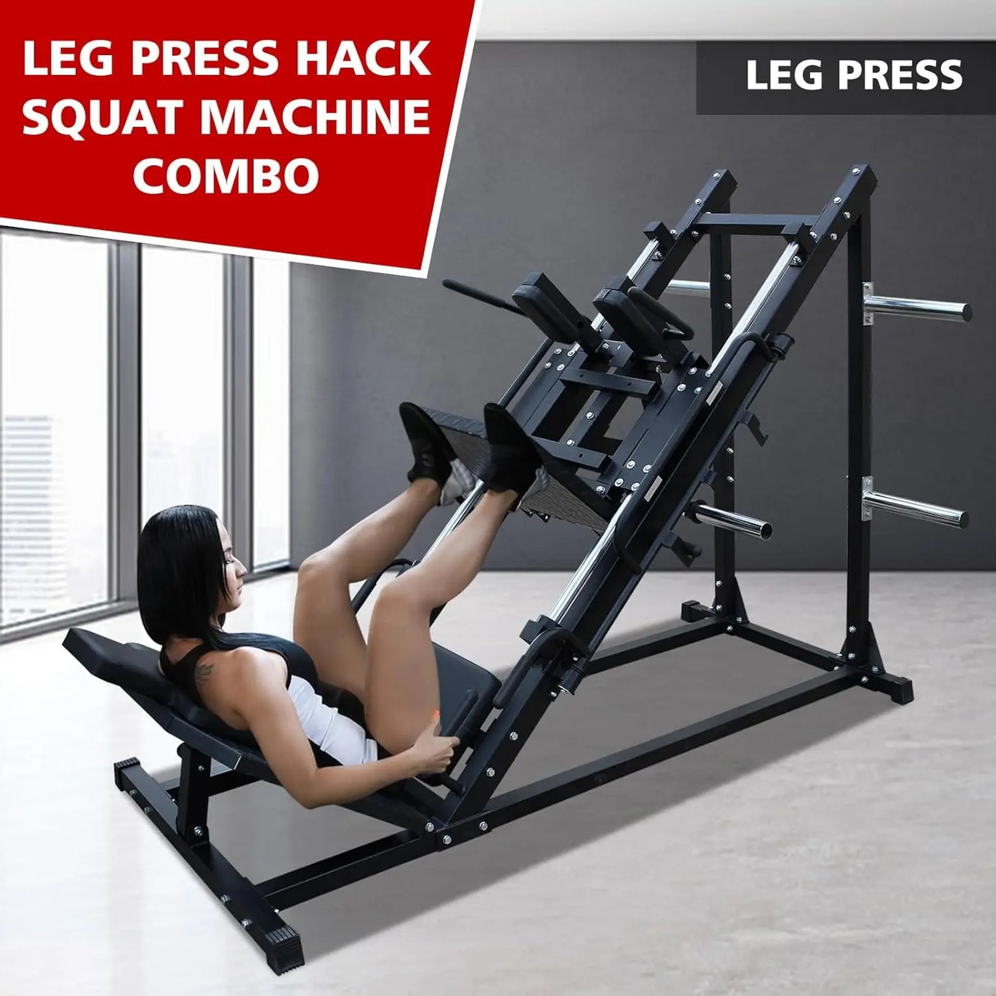 Leg Press Hack Squat Machine, Professional Adjustable Leg Press Machine for Home Gym with Linear Bearing, Specialty, Customized