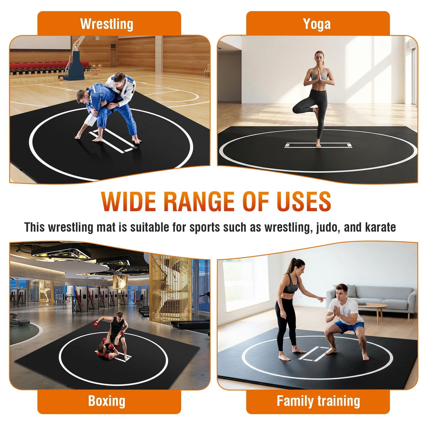 10x10FT Portable MMA/BJJ/Judo/Gymnastics Training Mat Taekwondo Floor Mat for Grappling Martial Art Boxing