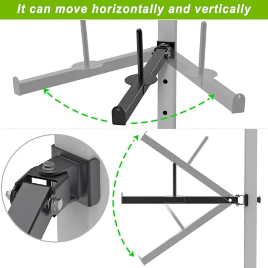 Power Cage Landmine Attachment T Bar Row for 2 x 2 or 3 x 3 Power Rack V Bar Row Landmine Handle Fits 1/2 Barbells Wei