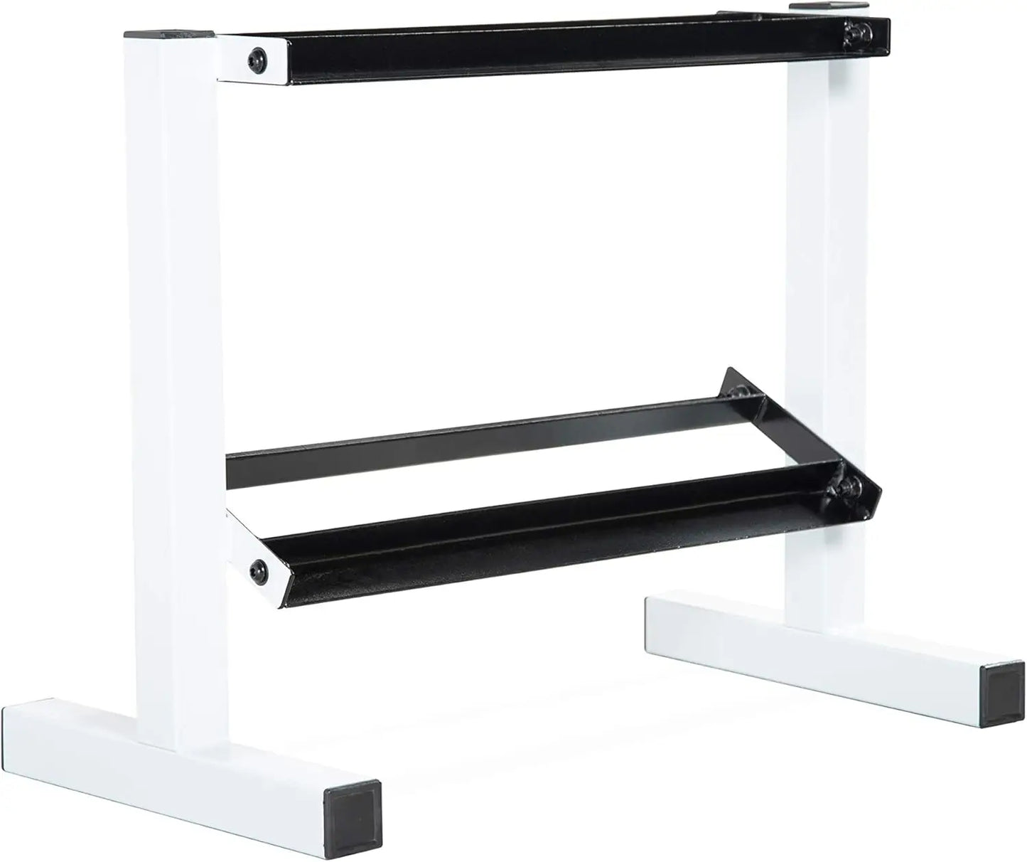 150 lb Rubber Hex Dumbbell Set with 2-Tier Storage Rack | Multiple Weight Options for Home Gym