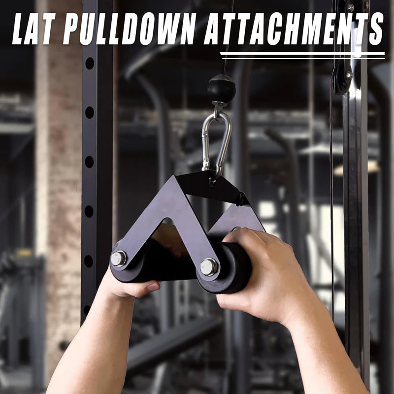 Fat Armwrestling Training Equipment Arm Wrestling Handles D Handle V Bar Cable Machine Attachments for LAT Pulldown