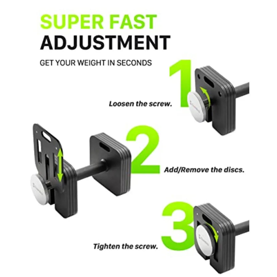 Eisenlink Adjustable Dumbbell Set 10-50/80lb 5lb Increments Quick-Lock Square Weight Dumbbells for Home Gym Fitness 50/80lb×2