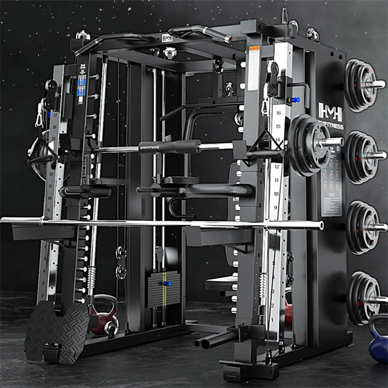 Tank Level Smith Machine Comprehensive Trainer, Squat Bench Press Stand, Multifunctional Fitness Equipment, Gantry Stand