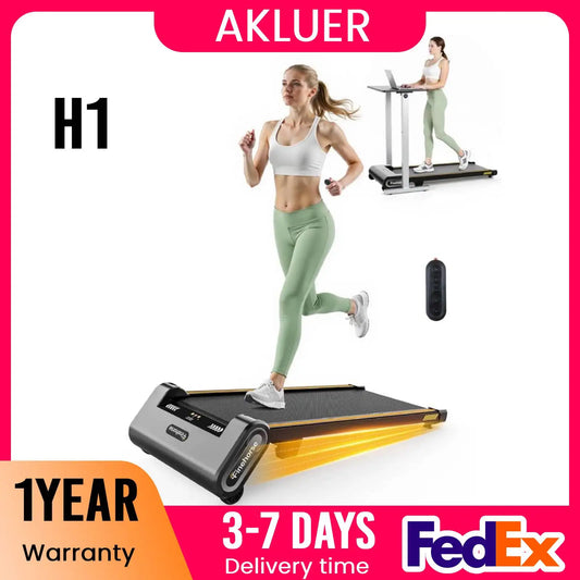Akluer 13% 6-Level Walking Pad with Auto Incline,2.5HP 330Lbs Capacity Portable Compact Treadmill for Home Office,LED Display