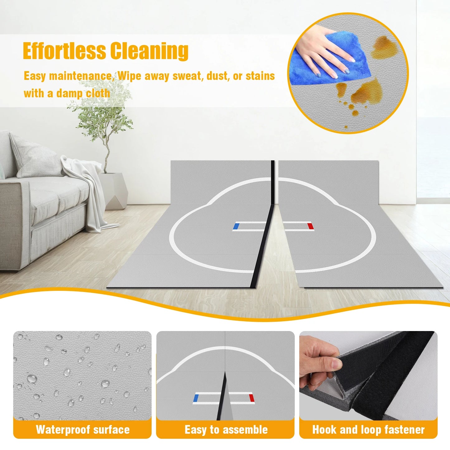 3M X 3M Jiu Jitsu Wrestle Mats Wear Resist Multi-Functional Training Blankets Anti-Slip for Grappling Martial Art Boxing Judo