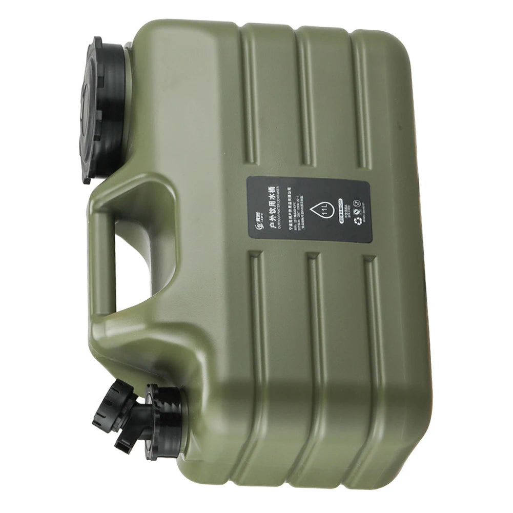 11L Camping Bucket Water Storage Large Capacity Portable Camp Water Bag with Detachable Faucet for Camping Fishing Picnic Hiking
