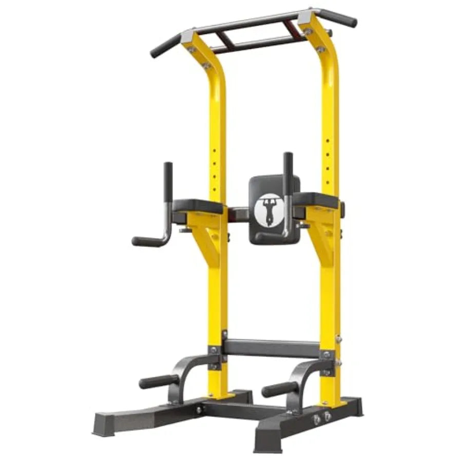 Home Gym Free Standing Pull Up Bar with 10 Adjustable Heights for Dip Training Multi-Function Strength Fitness Equipment in Bla