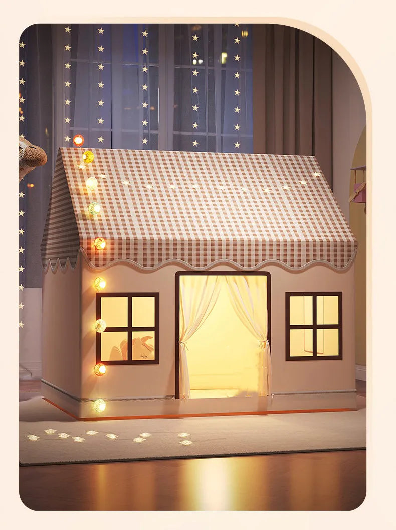 Kids Tent Playhouse Foldable Children's Play Tent for Indoor/Outdoor Princess Castle Toy House for Girls Boys Room Garden