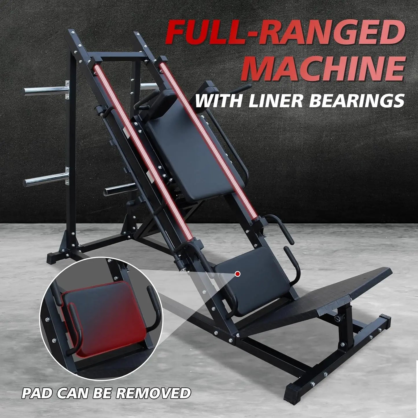 Leg Press Hack Squat Machine, Professional Adjustable Leg Press Machine for Home Gym with Linear Bearing, Specialty, Customized