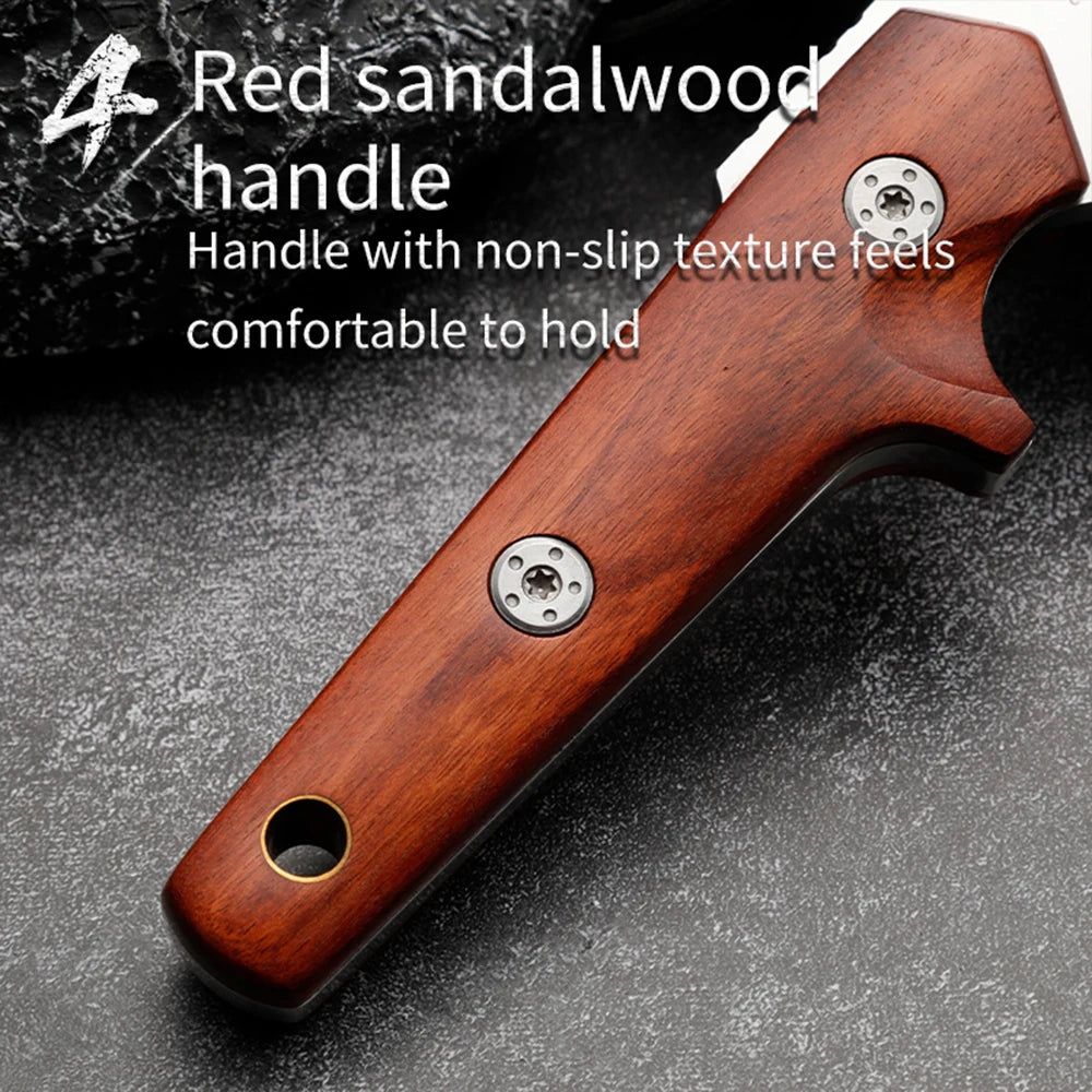 High quality steel fixed blade, outdoor camping knife with high hardness stainless steel integrated keel and sheath, emergency p