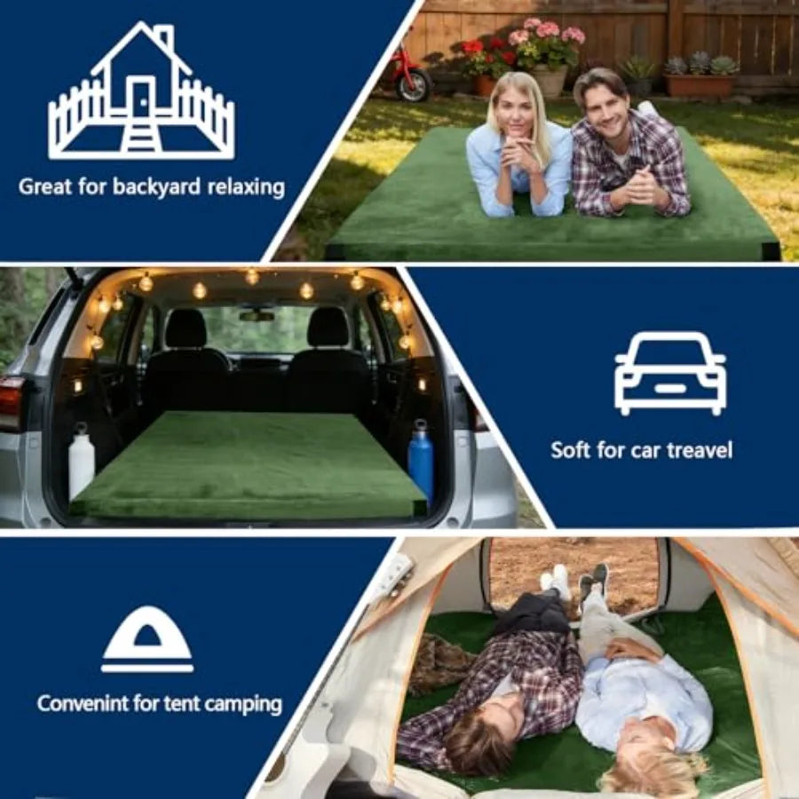 Memory Foam Camping Mattress Pad CertiPUR-US Sleeping Mat Portable Roll Up Mattress for Adults Camping Bed Pads for Sleepover C