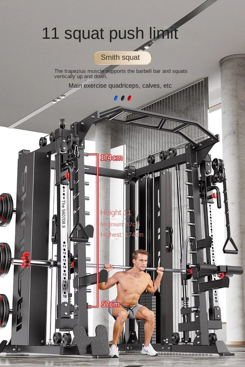Fitness Home Multifunctional Gantry Frame LuxurySet Smith Machine Integrated Bench Stand Fitness Equipment Comprehensive Trainer