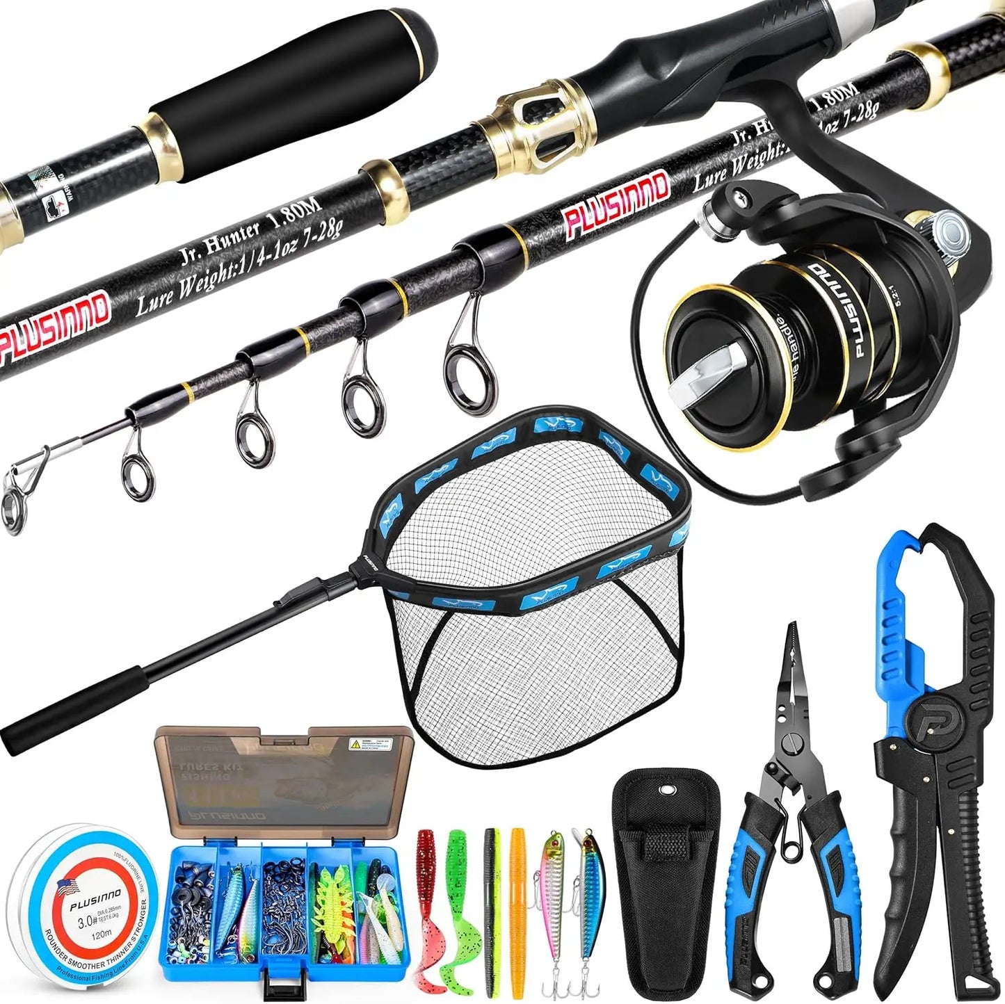 Complete Fishing Kit with Rod, Reel, Tackle Box, Lures & Accessories - Ideal Gift for Anglers