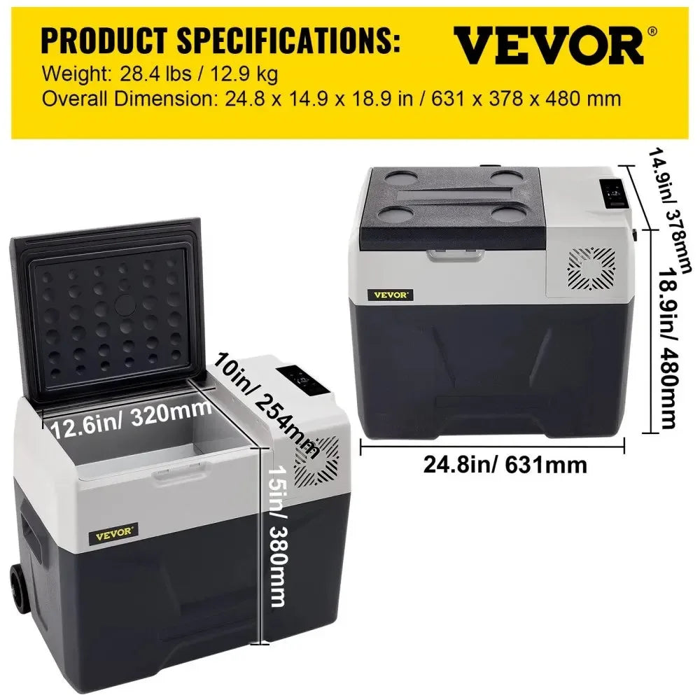 Sihao Portable Compressor Fridge Freezer 15L to 55L Mini Cooler for Outdoor Camping BBQ Picnic Vehicle RV Car Home Travel Use