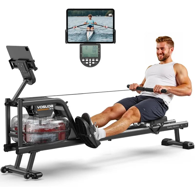 YOSUDA Magnetic/Water Rowing Machine for Home - Rower Machine Use with Bluetooth, App Supported, Rowing Mac