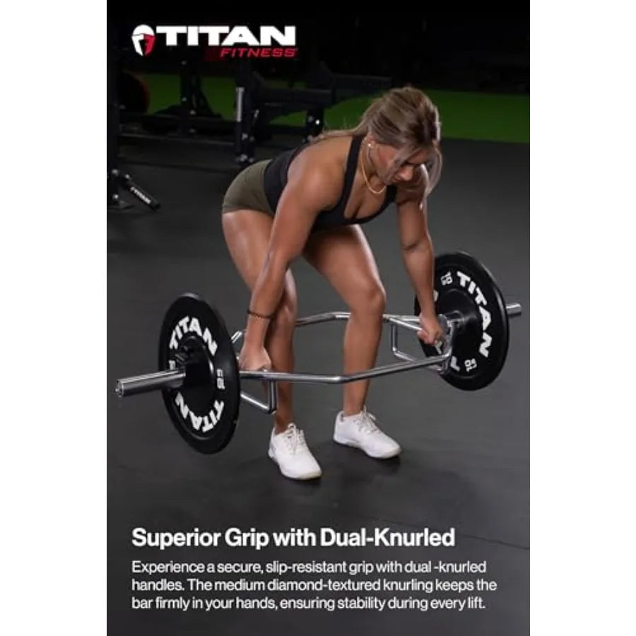 2in Hex Trap Bar Weightlifting Deadlift Squat Barbell Rated 500 LB Knurled Grips Bent Over Rows Squat Jumps