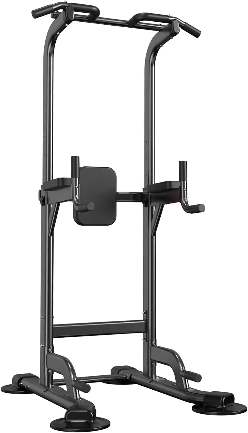 Adjustable Height Power Tower for Home Gym - Pull Up, Dip Station, Multi-Function Strength Training Equipment