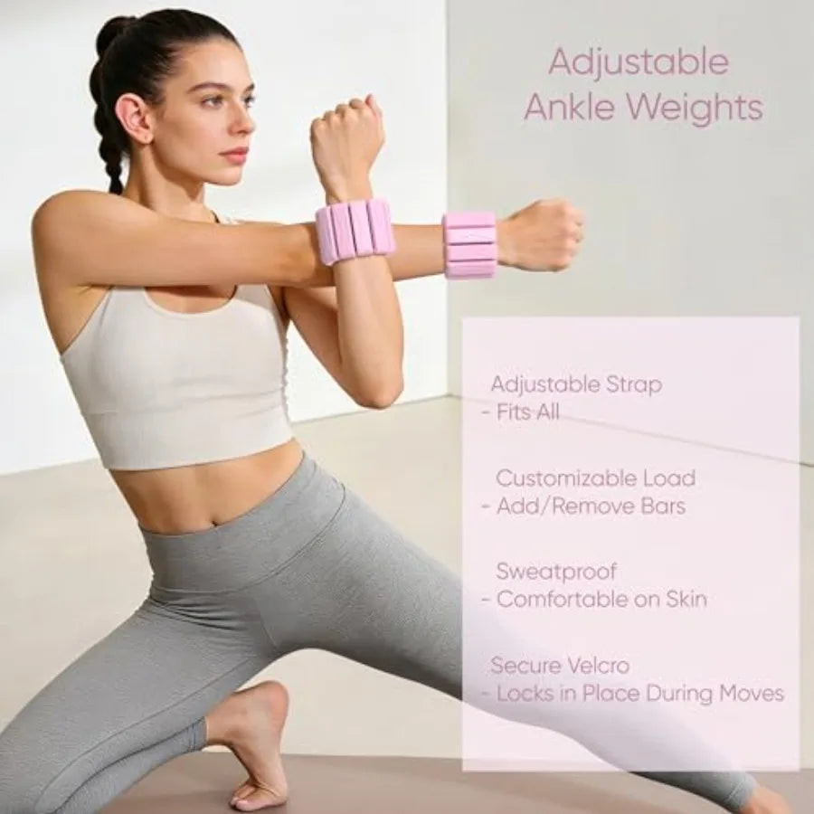 Pilates Kit 18PCS for Women Home Workouts Pilates Equipment with 14.5 Ring and Ball 7 Resistance Bands Ankle Weights Sliders Gr