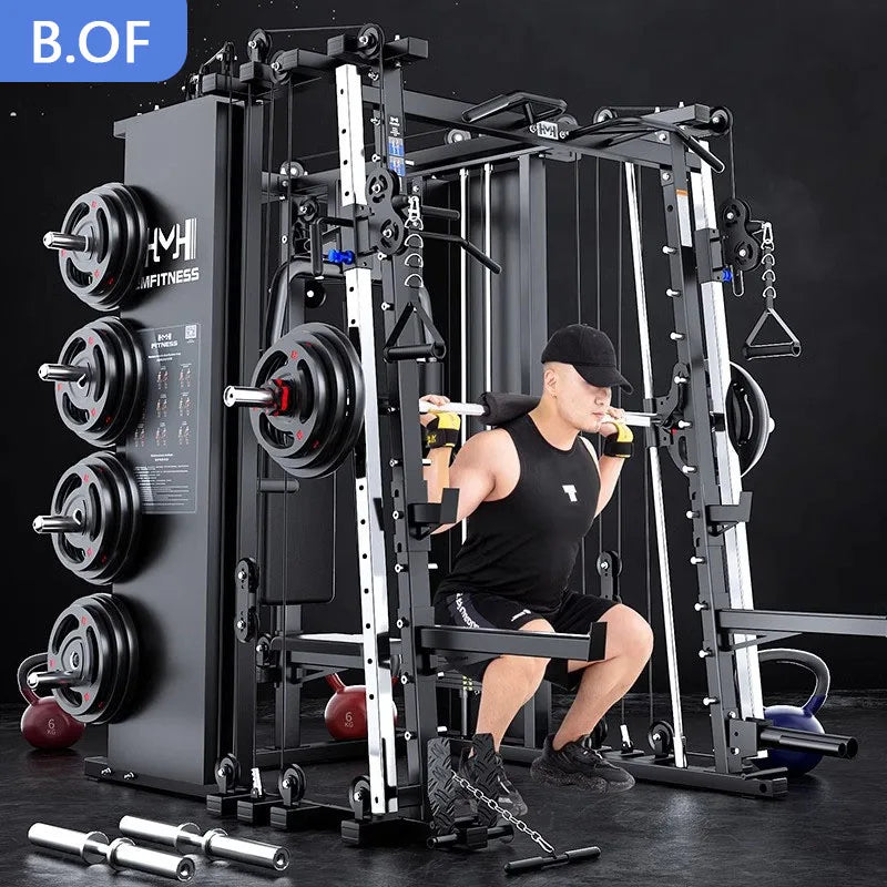 Smith Machine Training Equipment Weight Fitness Home Gym Workout Personalized Training Gantry Squat Trainer Exercise Sports