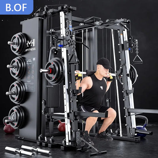 Smith Machine Training Equipment Weight Fitness Home Gym Workout Personalized Training Gantry Squat Trainer Exercise Sports