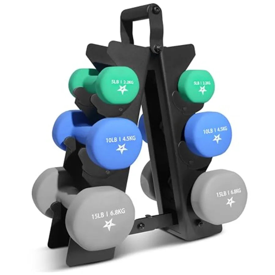 Neoprene Coated Dumbbell Hand Weight Sets of 2 - Multiple Weight Options with 15 Colors Anti-roll Anti-Slip Hexagon Shape