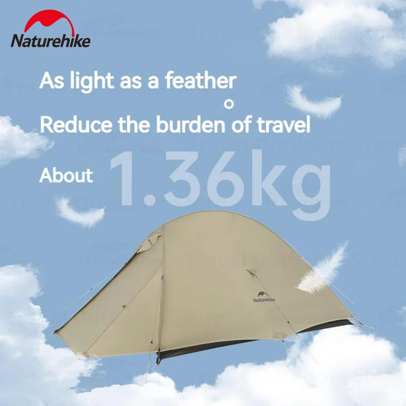 Naturehike Cloud Up Pro Trekking Tent 20D Nylon 1/2 People Tent Ultralight Portable Outdoor Travel Camping Tent With Floor Mat