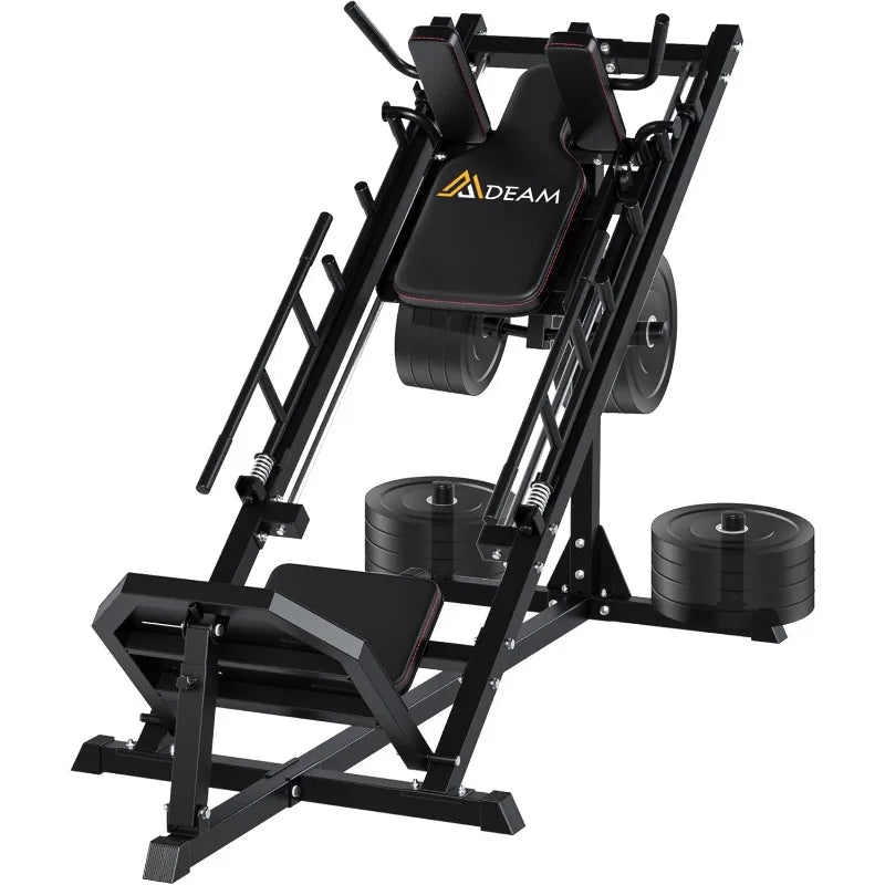 Leg Press Hack Squat Machine,Leg Press Machine with Linear Bearing 45-Degree Hack Squat Machine for Gym Home Lower Body St
