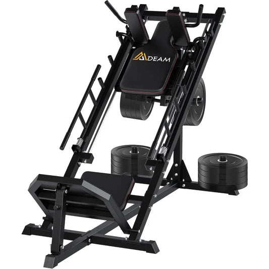 Leg Press Hack Squat Machine,Leg Press Machine with Linear Bearing 45-Degree Hack Squat Machine for Gym Home Lower Body St