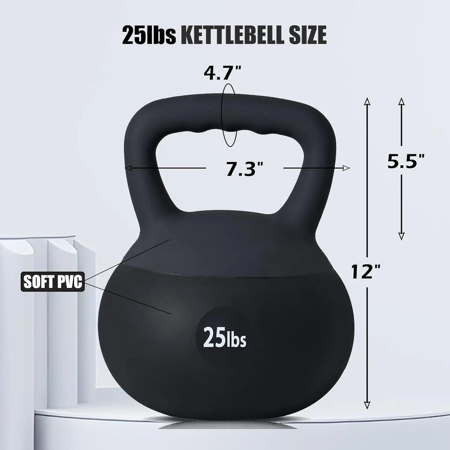 Soft Kettlebells with Iron Sand Filling, Wide-Grip Handle for Home Gym Strength Training