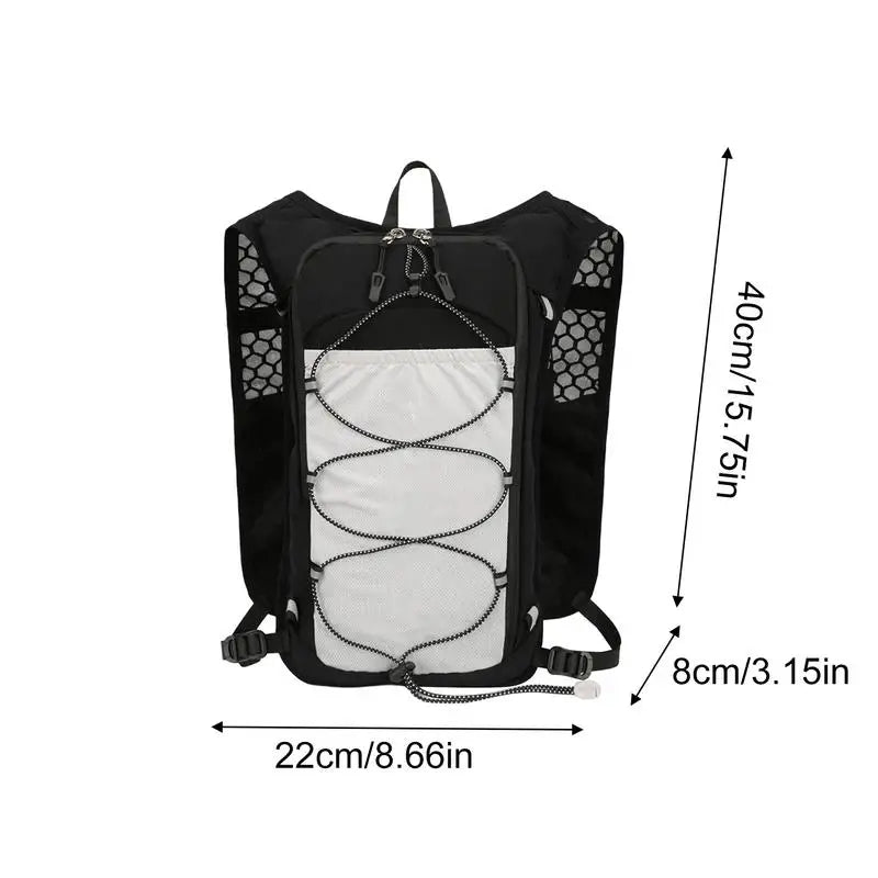 Hydration Backpack Reflective Hiking Hydration Backpack Adjustable Breathable Sports Bag With 1.5L Water Bladder For Women