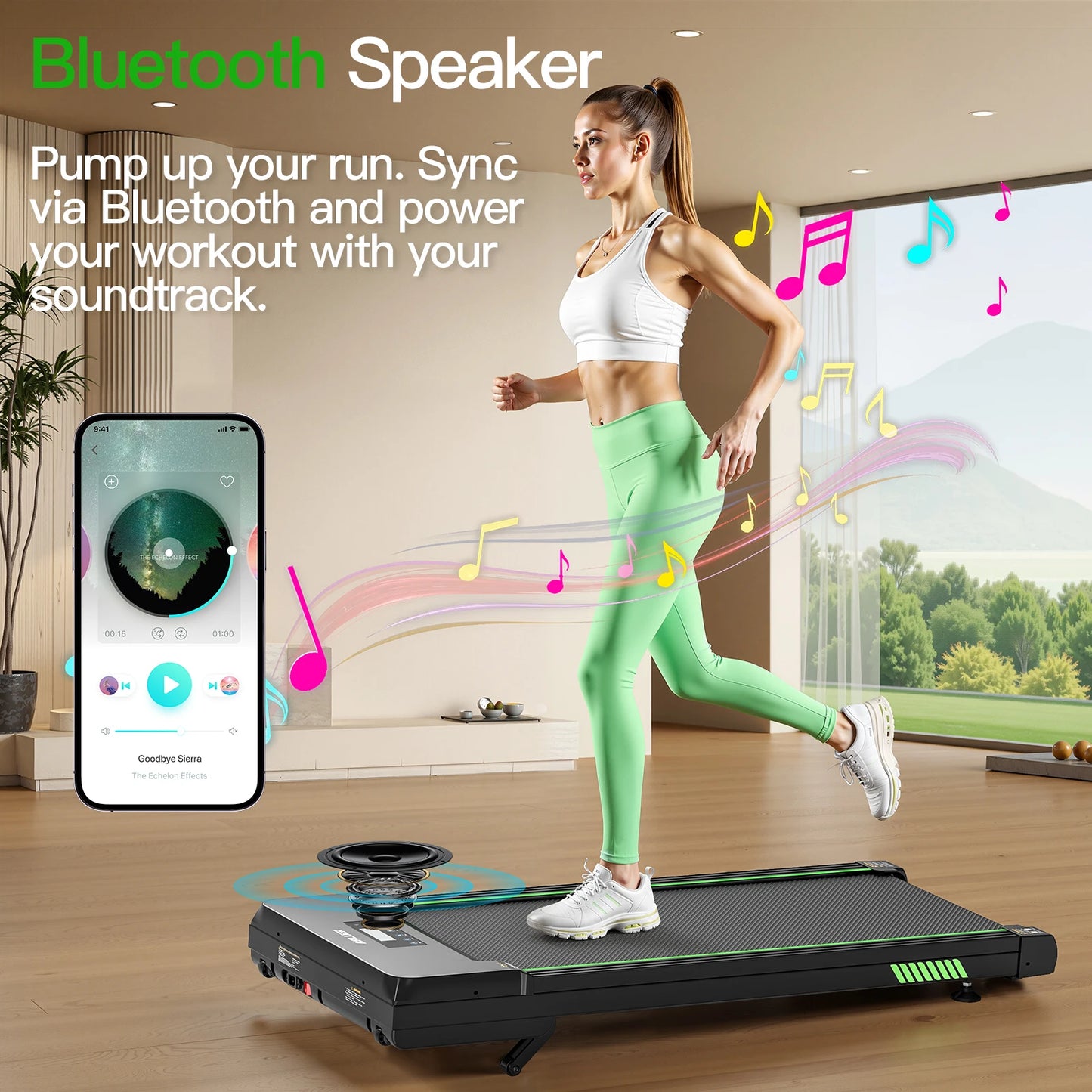 Akluer Walking Pad with 12% Auto Incline,2.5HP Quiet Under Desk Treadmills for Home and Office with Smart App&Bluetooth Speaker