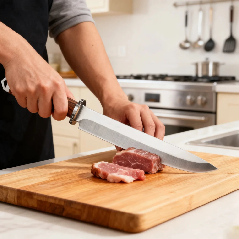 Professional High Hardness Cooking Knife Japanese Style Wooden Handle Knife with Knife Cover Kitchen Knife for Easy Kitchen