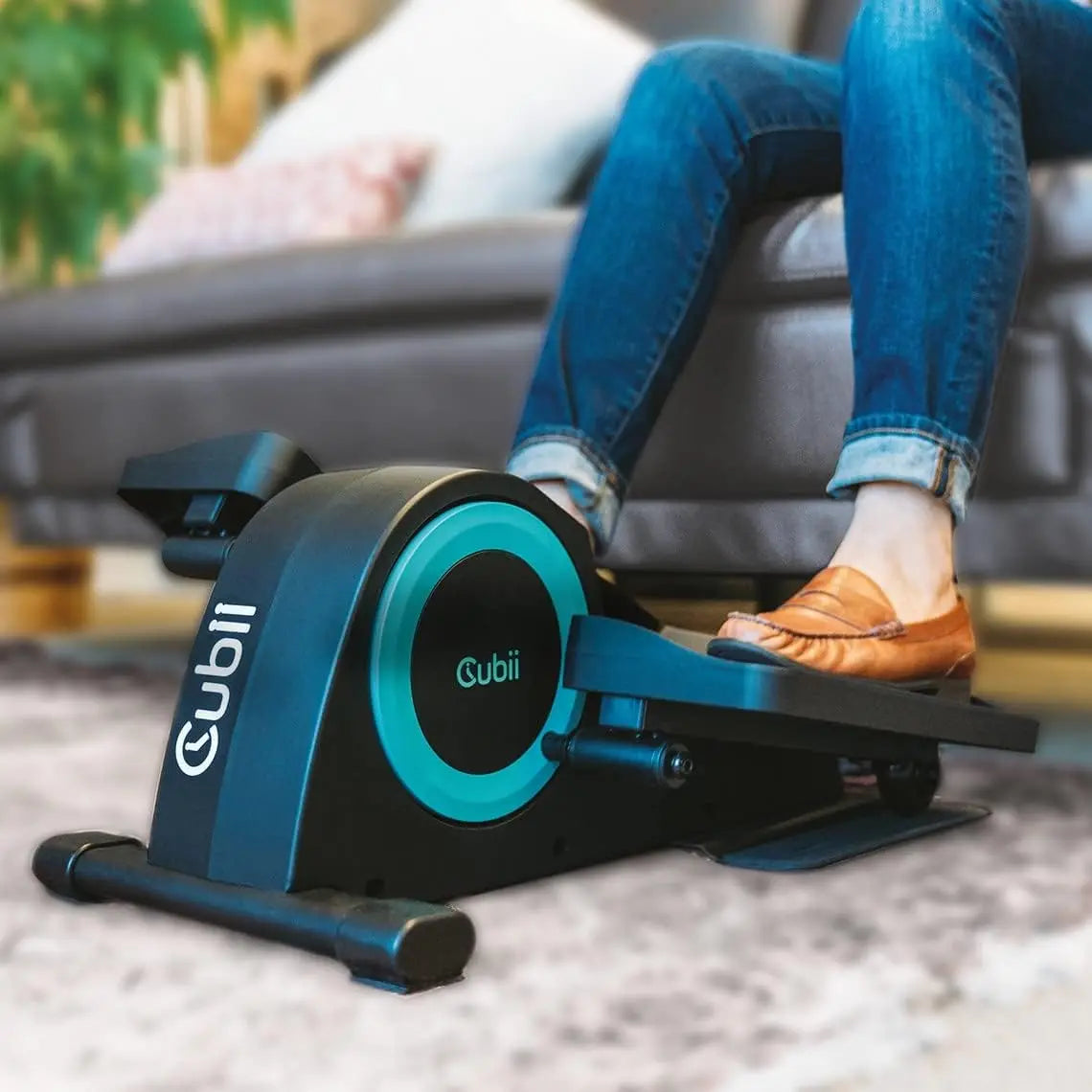 Under Desk Elliptical Pedal Exerciser for Home Office Fitness, Seated Mini Machine for Seniors