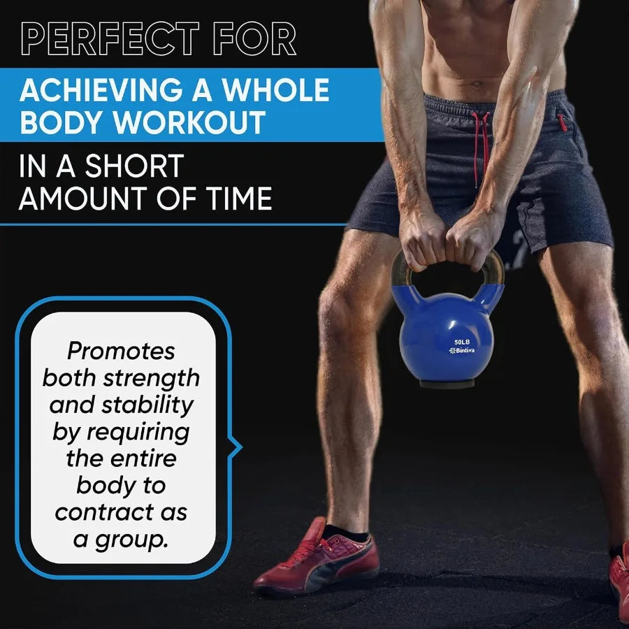 Kettlebell Sets Professional Grade Strength Training Kettlebells for Home Workout Cast Iron Kettle Bell Weight Sets for Men Wom