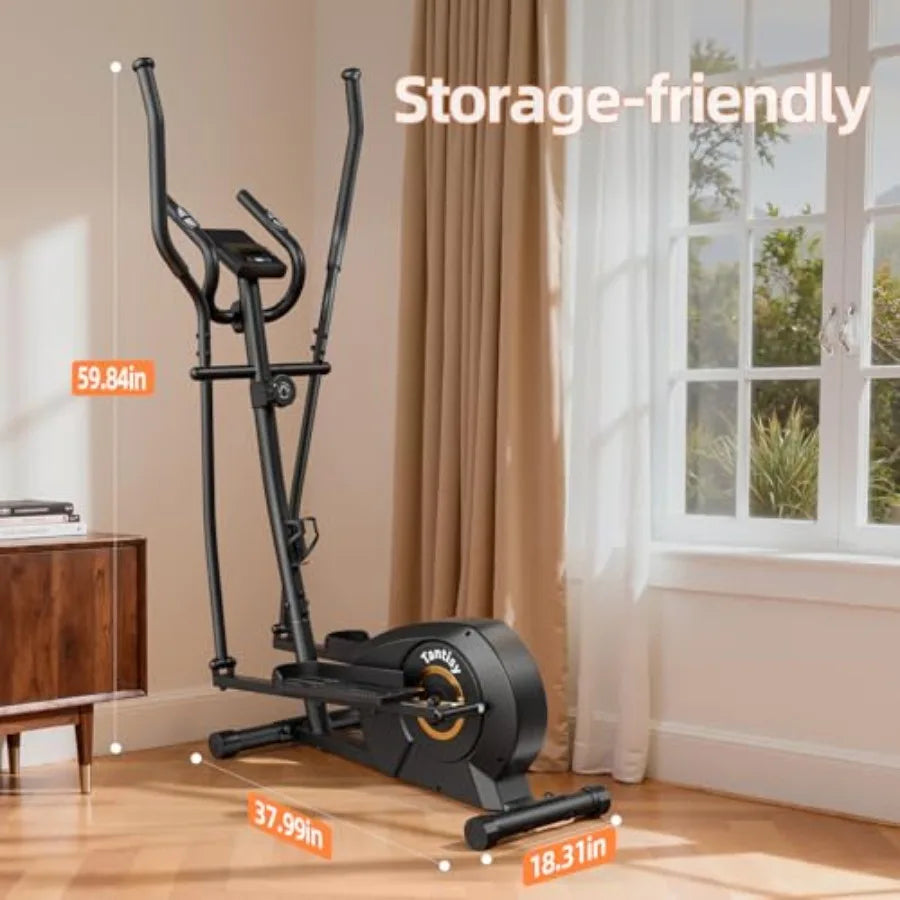 Elliptical Exercise Machine for rtments and Homes 8 Levels of Magnetic Resistance 15.5-inch Stride Supports Up to 400 Pounds Co