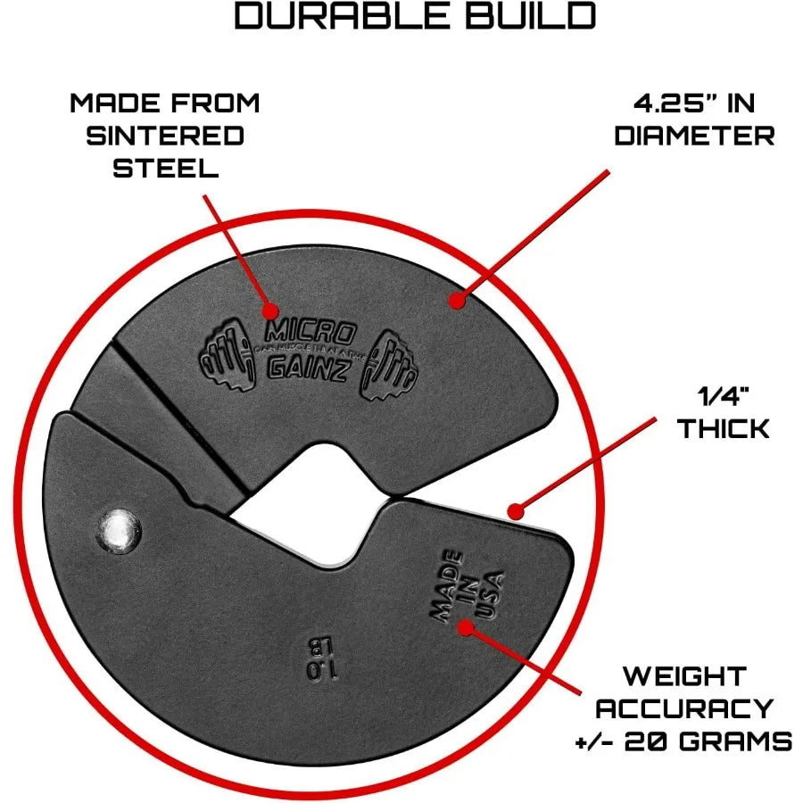 1LB Dumbbell Fractional Weight Plates 4 Piece- Designed for Dumbbell Training and Micro Loading, Made in USA