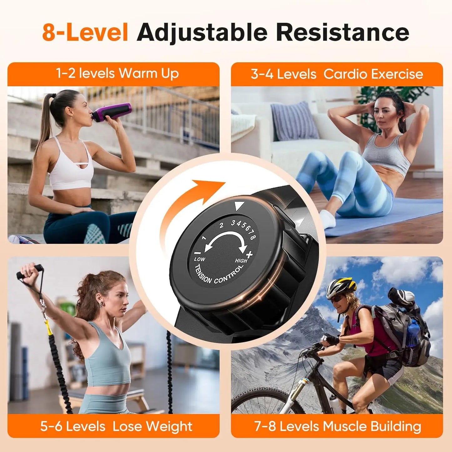 Recumbent Exercise Bike, Stationary Bikes for Home with Arm Exerciser, Magnetic Recumbent Bike with Ergonomic, Customized