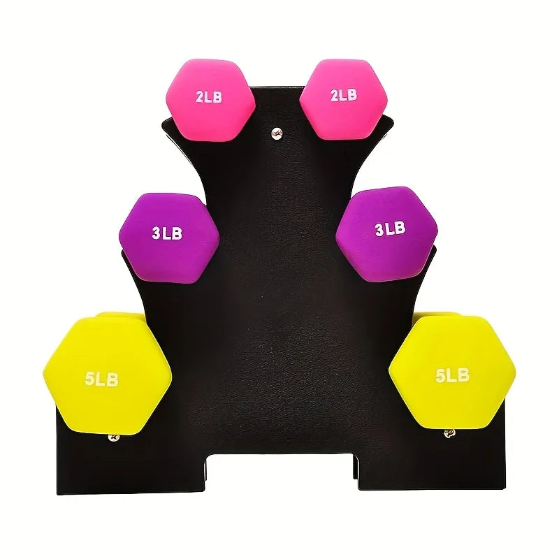 Petite But Powerful! Women's Dumbbell Combo (2/3/5lbs) Perfect for Home Workouts, Premium Rubber Coated Dumbbells for Women Set