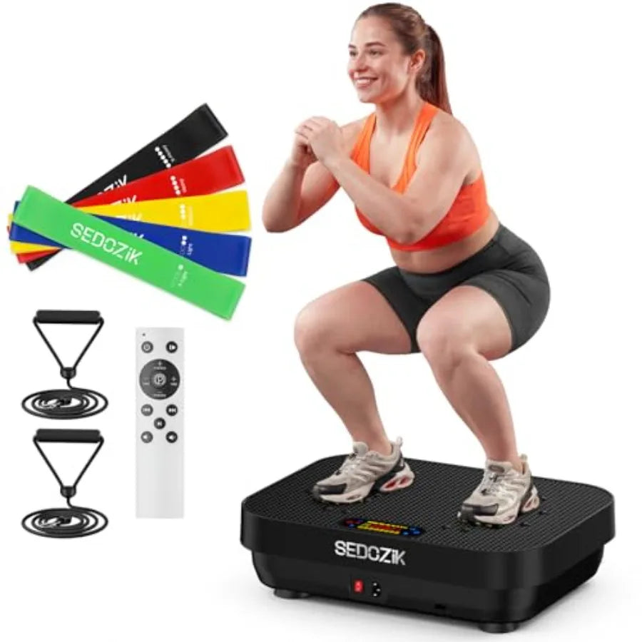 Vibration Plate Exercise Machine 450lb Capacity Whole Body Vibrating Plate for Lymphatic Drainage Shaker Board Platform for Wei