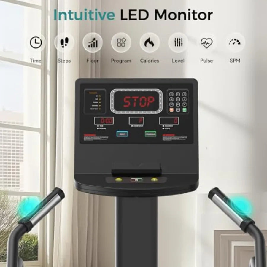 Home Gym Stair Stepper Machine Commercial Grade with LED Screen 15 Speed Levels for Cardio Lower Body Workouts 660LBS Capacity