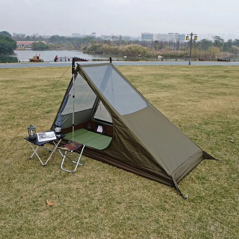 Airy Mesh Tent 1 Person Ultralight Tent Quick Setup Backpacking Shelter Breathable Mosquito Proof for Camping and Trekking