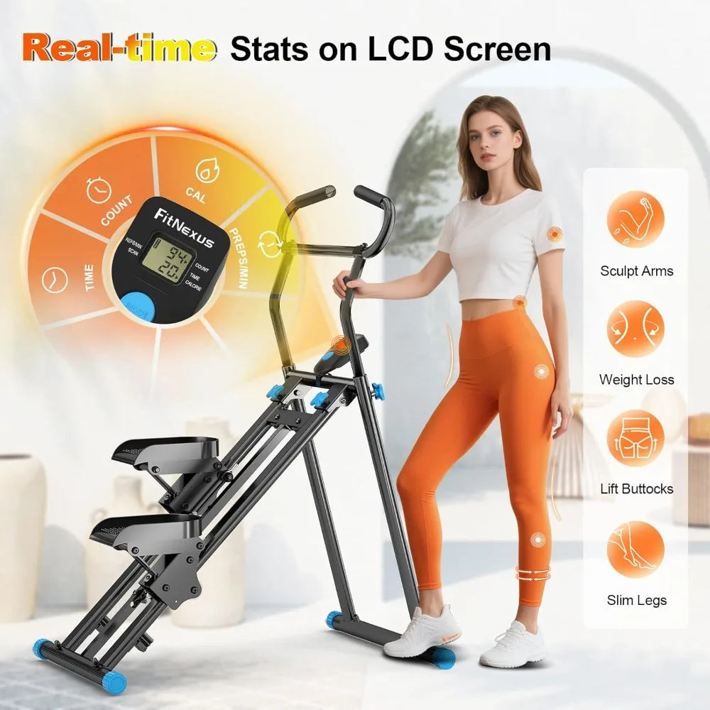 FitNexus Stair Stepper for Home Gym, 350lbs Vertical Climber Machine with LCD Display, Non-Slip Pedals & 350lb Capacity