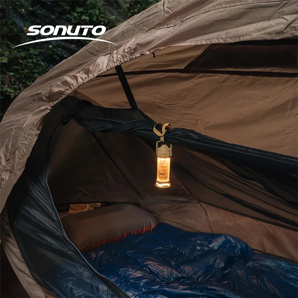 Lightweight Camping Camp bed Tent 1-2 Person Waterproof Sunproof Quick Setup 210D Oxford Backpacking Tent for Hiking Outdoor