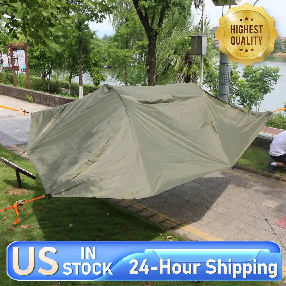 3 Point Hammock Tent for 2-Person W/Mosquito Net & RainFly Lay Flat Hammock 660 LBS Load Capacity for Outdoor Backpacking Hiking