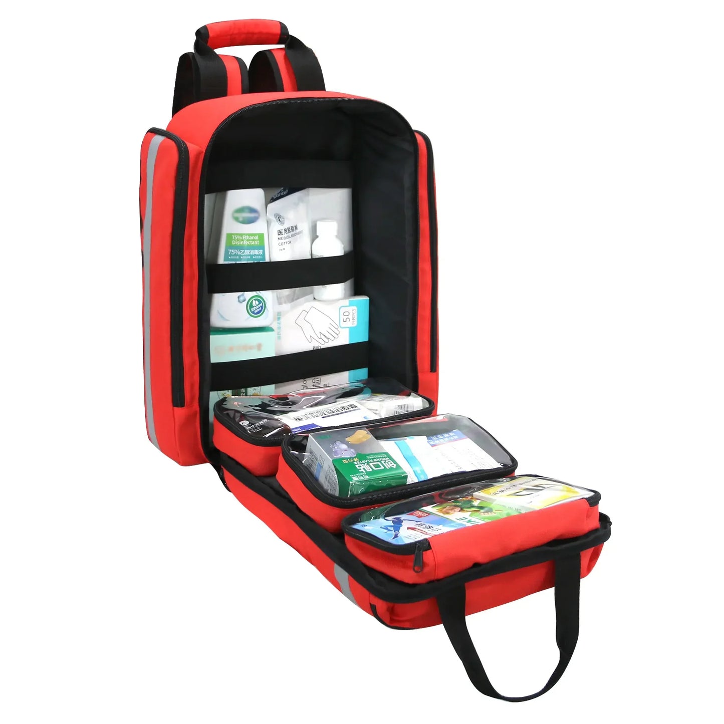 Foldable First Aid Kit Emergency Rescue Backpack Disaster Relief Bag Large Capacity Classified Storage Survival Kits Medical Bag